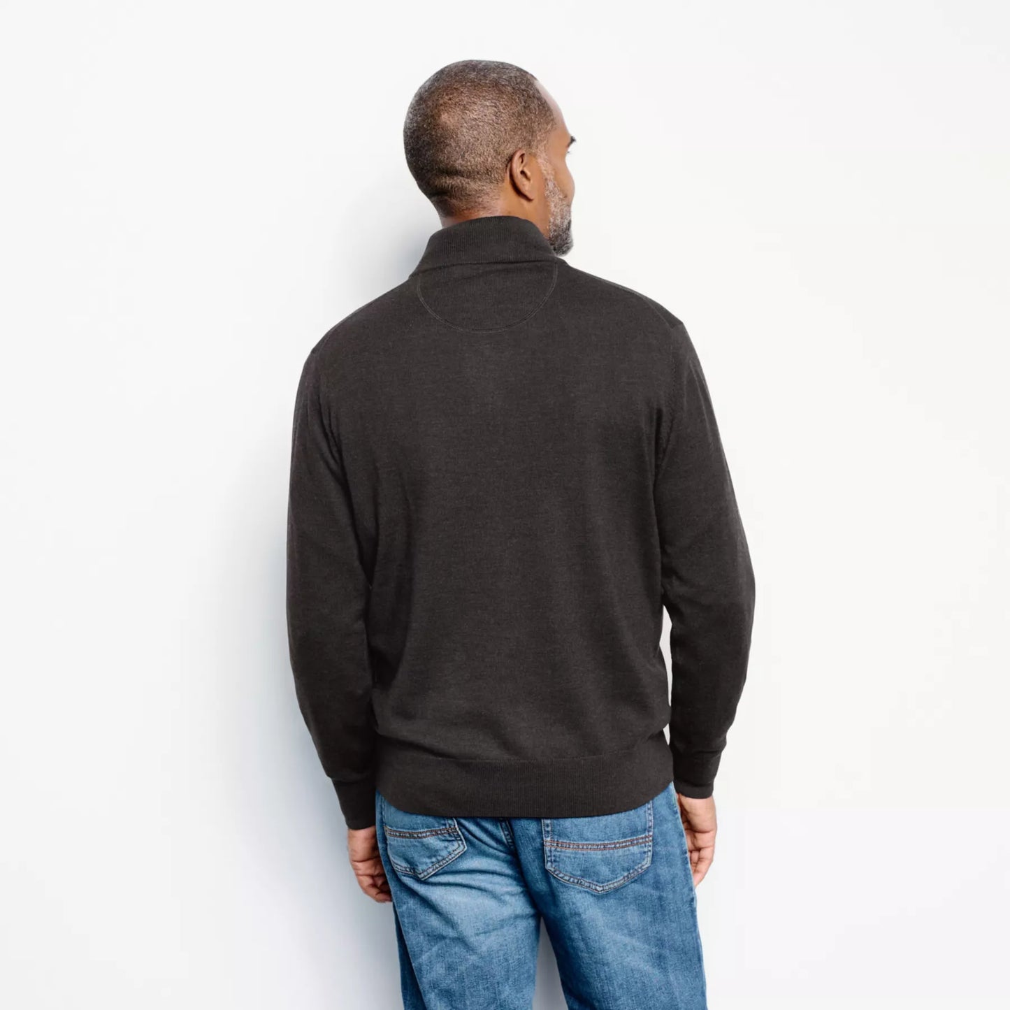 Merino Wool Quarter-Zip Sweater 2.0 28RZ CHRCL