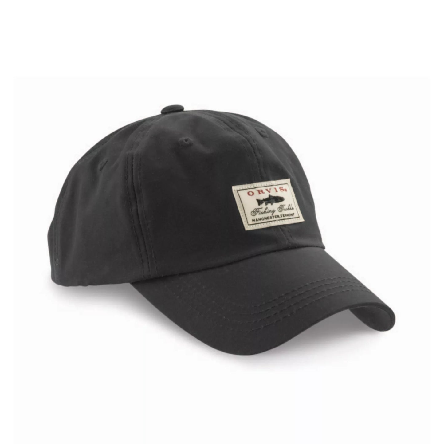 Vintage Waxed Cotton Ball Cap- Black