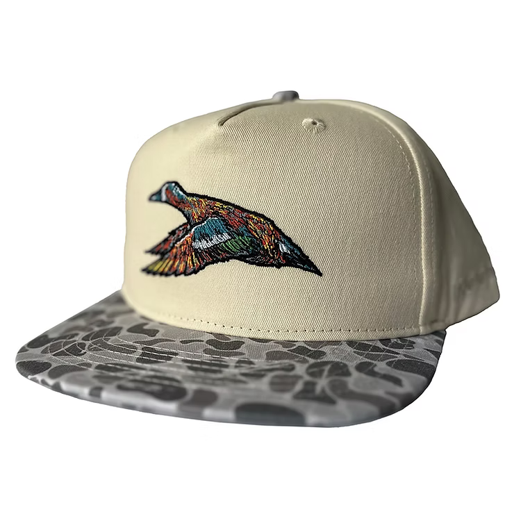 Roost Mottled Canvas Marsh Camo Bill Hat (RH-R-234)