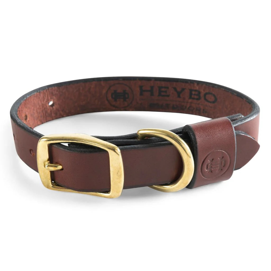 Leather Dog Collar - Brown HEY 19609