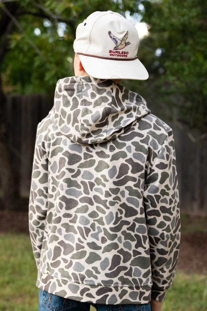 Burlebo Youth Fleece Zip Up - Classic Deer Camo Y-FZU-CDC