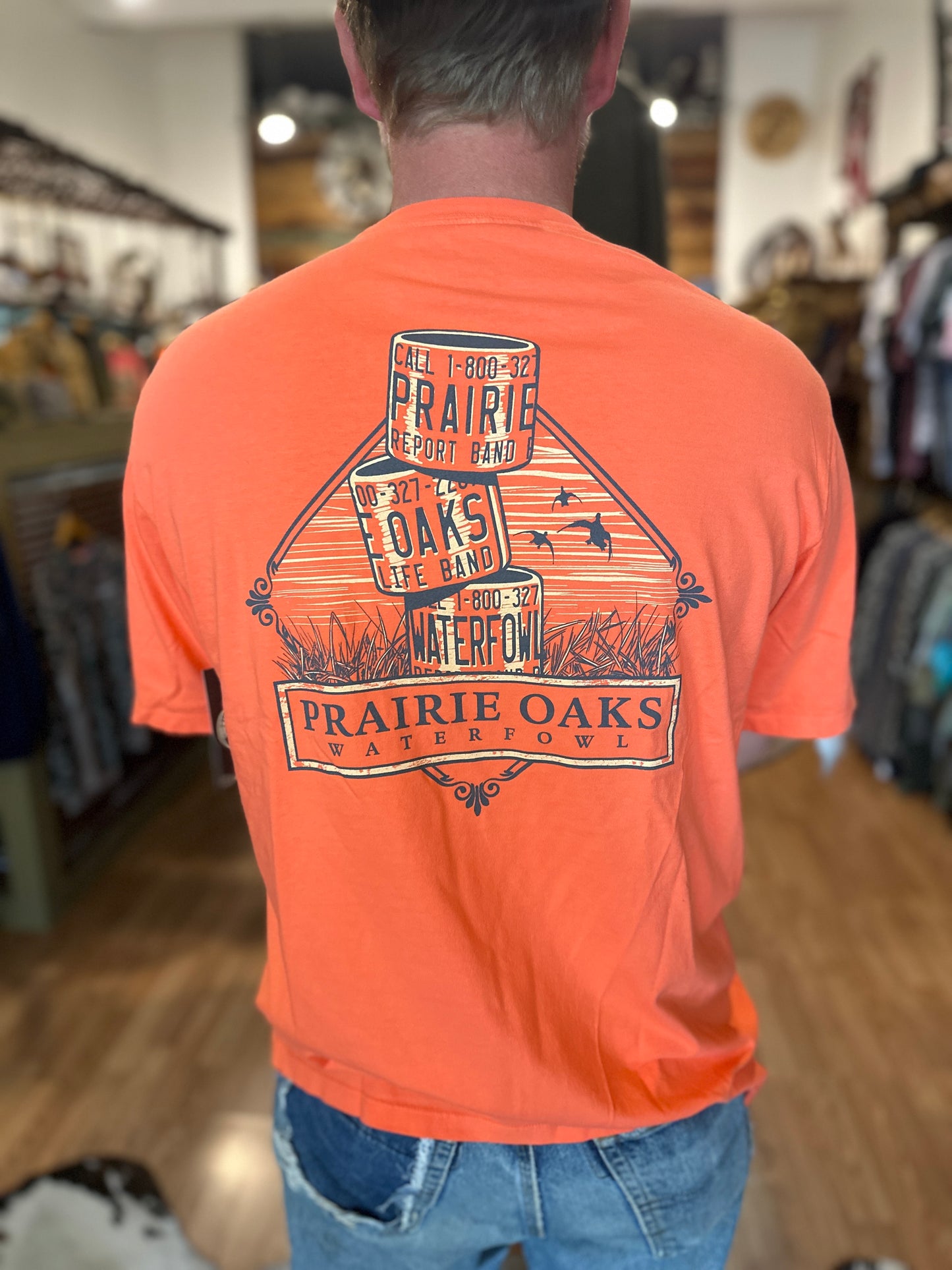Prairie Oak Waterfowl | Duck Bands Tee - Melon