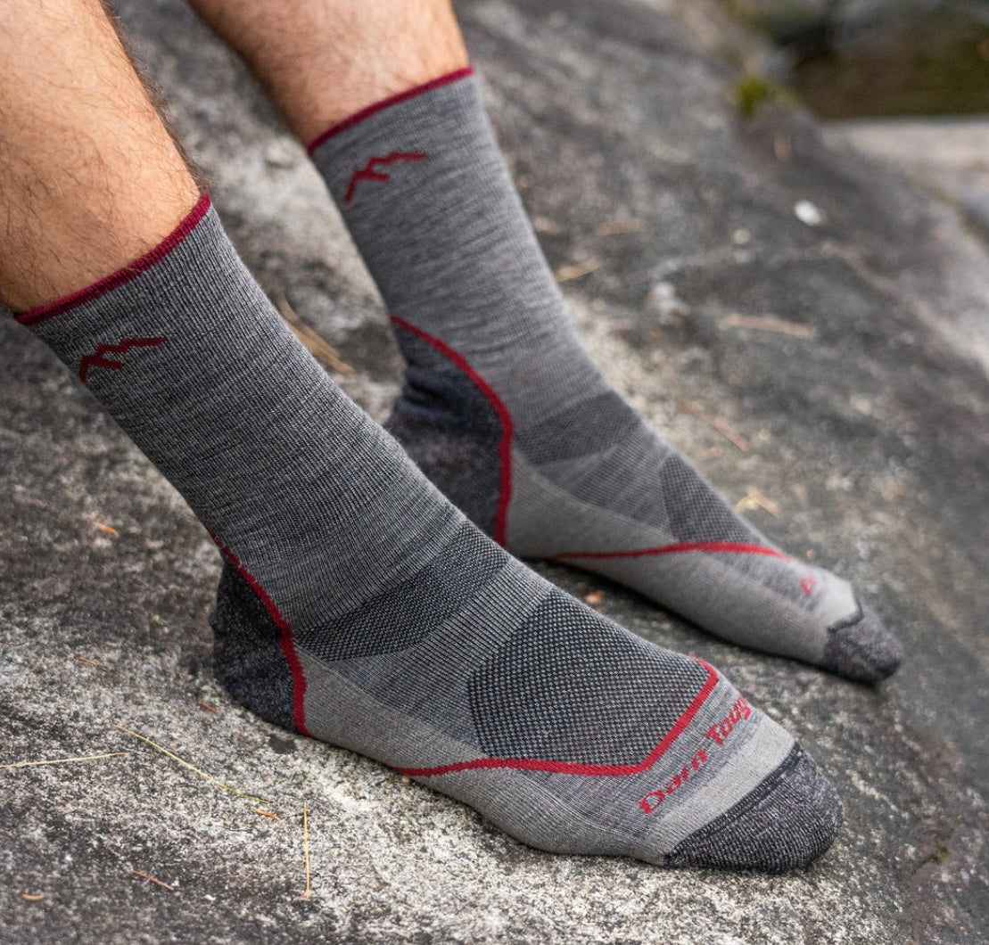 Men's Light Hiker Micro Crew Lightweight Hiking Sock Taupe 1972