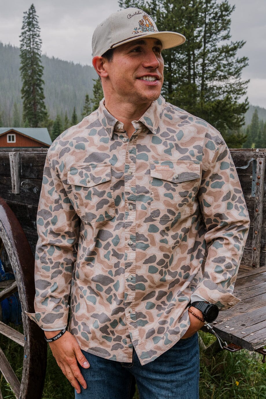 Camouflage Print Camo Dress Shirts For Men Cotton Twill Button Up LS Pintail Camo The Duck Blind Camouflage Print Camo Dress Shirts For Men Cotton Twill Button Up LS Pintail Camo The Duck Blind