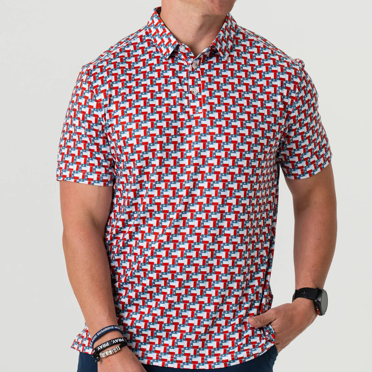 Performance Polo - Texas Flag PP-TXFP