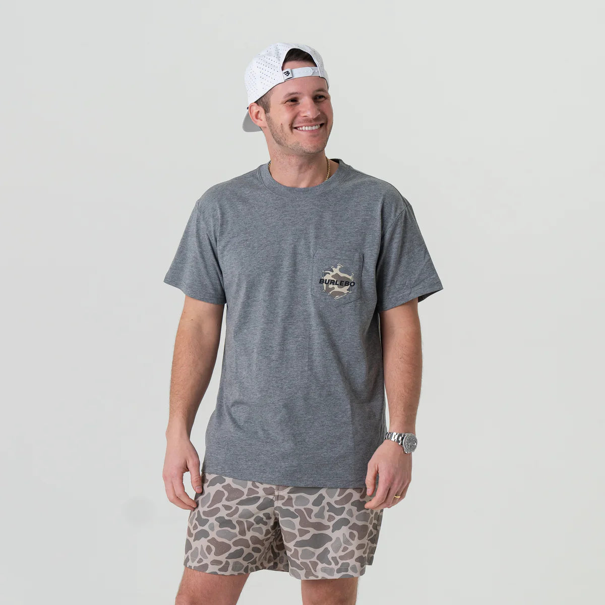 SS - Rad Dad Deer Camo - Dark Heather Grey RDDC-SS-HDG