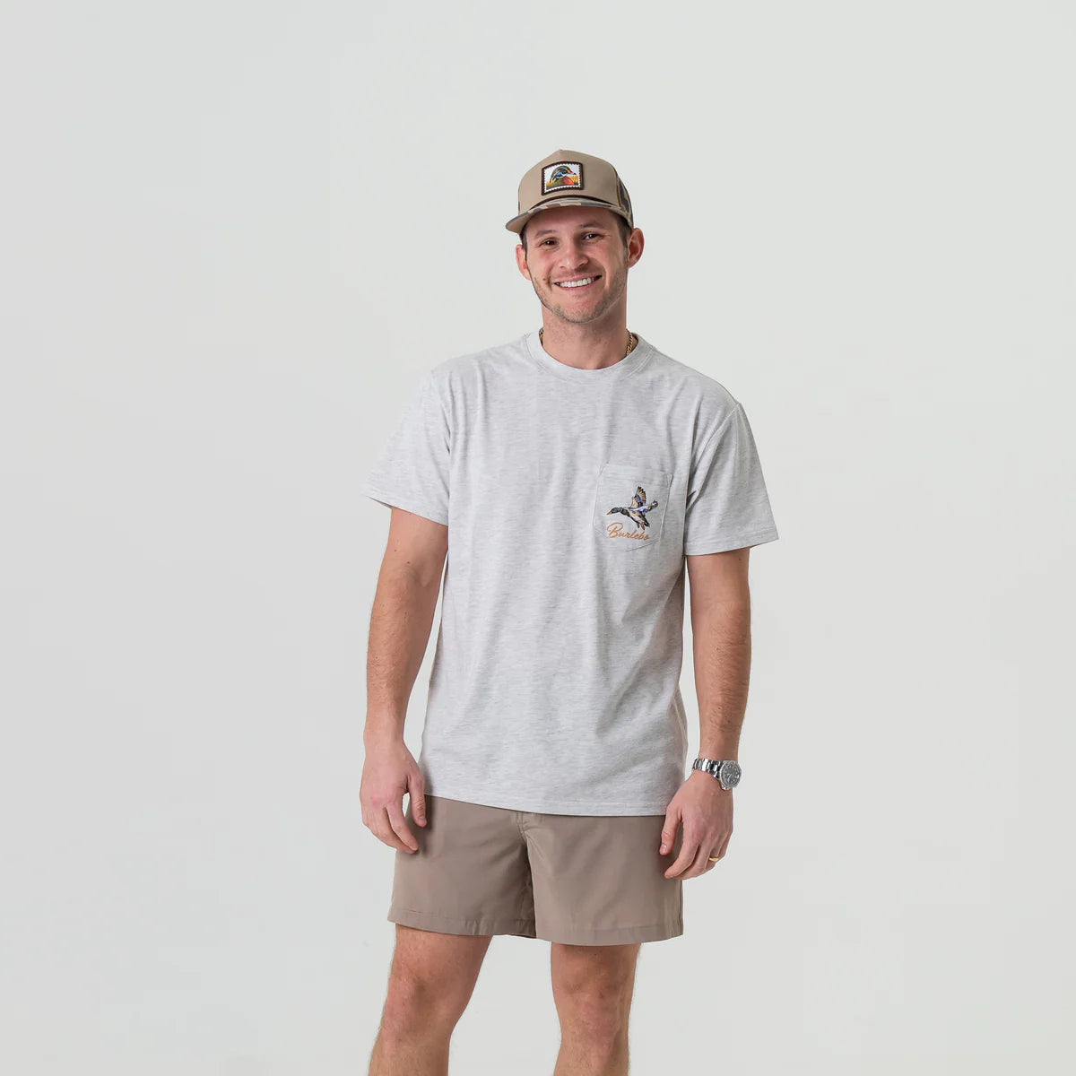 SS - Pintail Triangle Duck - Heather Ash Grey PTRI-SS-AG