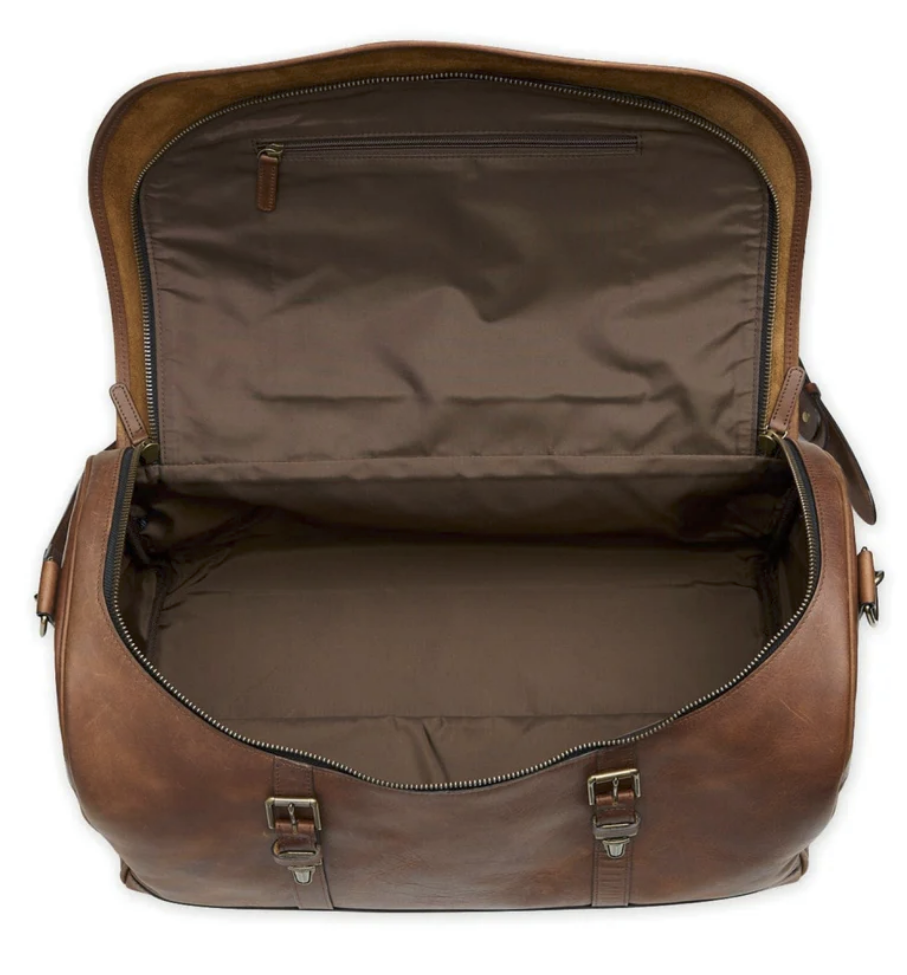 Leather Weekender Duffel Bag Tom Beckbe oak