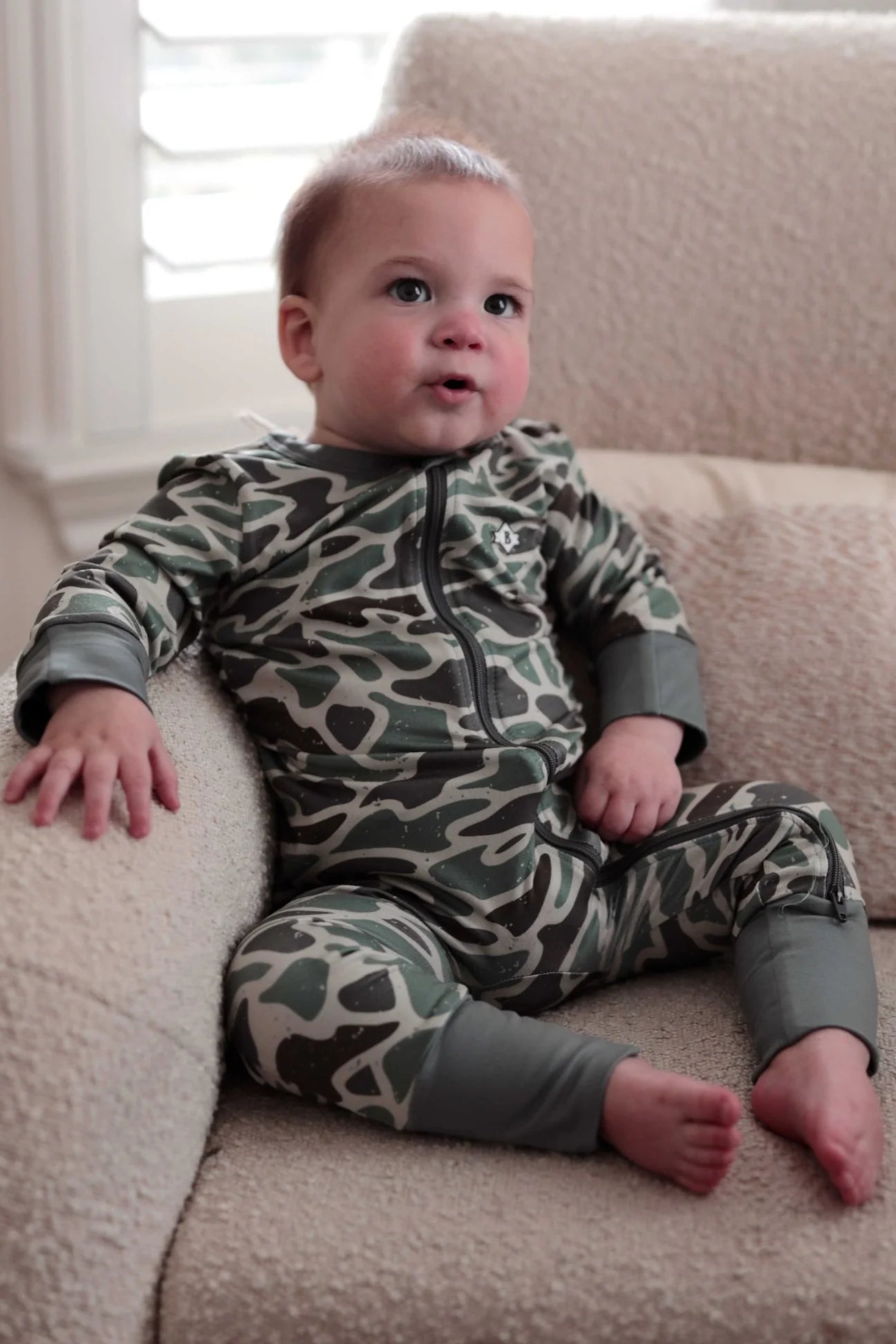 Rothco Baby Toddler Infant Long Sleeve Woodland Camo Onesie - 100% Cotton