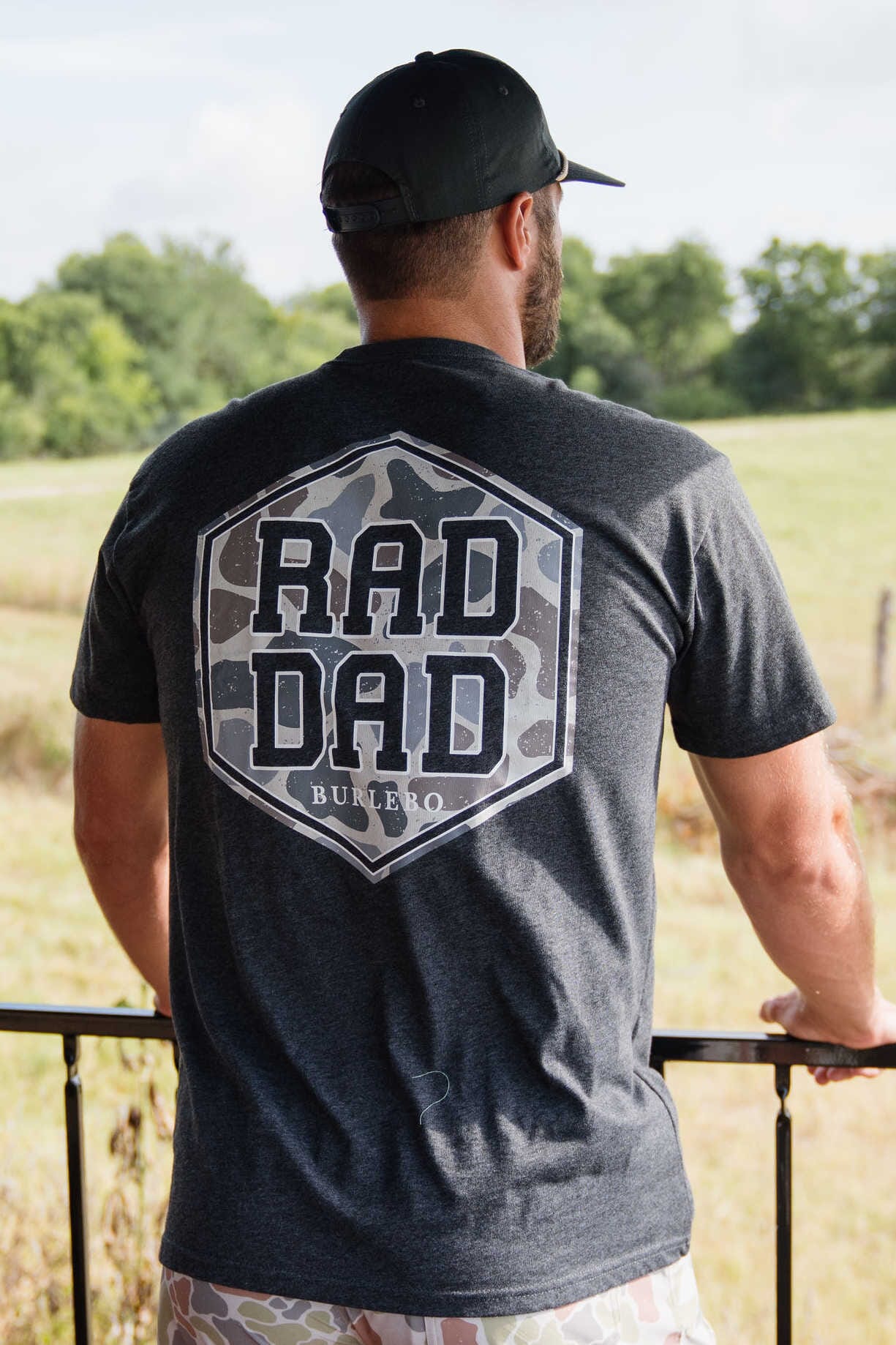Deer Camo Rad Dad - Heather Black RDDC-SS-HB