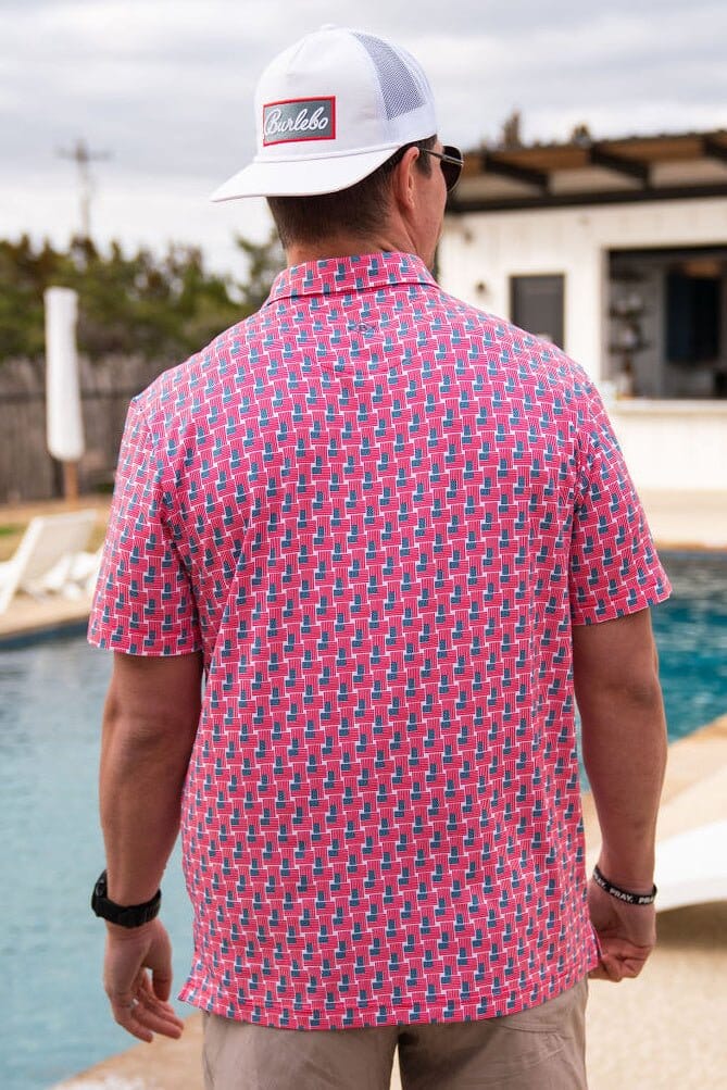 Burlebo Performance Polo- American Flag Print PP-AFP