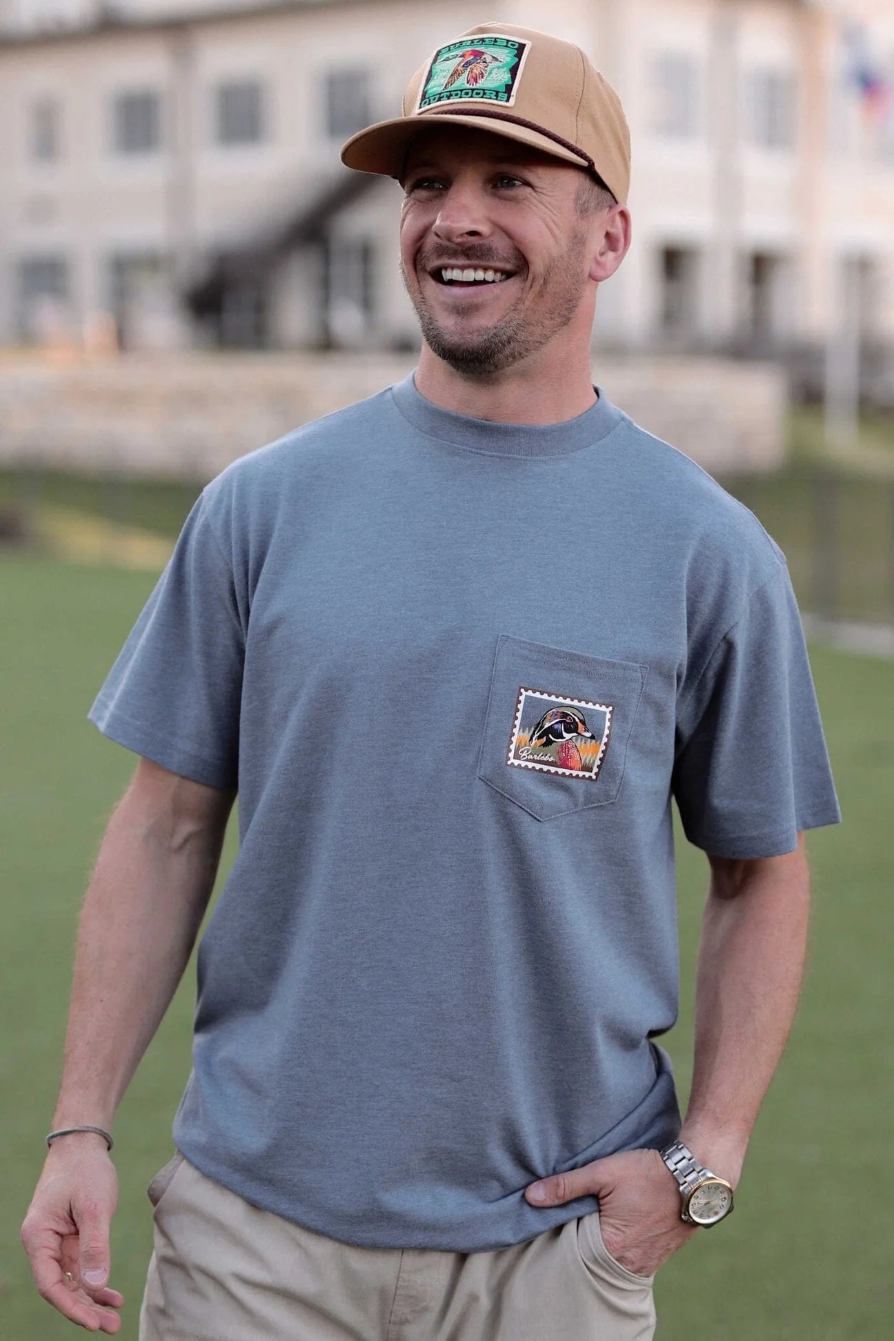 Burlebo Wood Duck Stamp- Heather Blue Jean