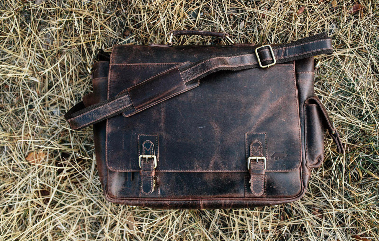Sitka Leather Messenger - Dark Walnut