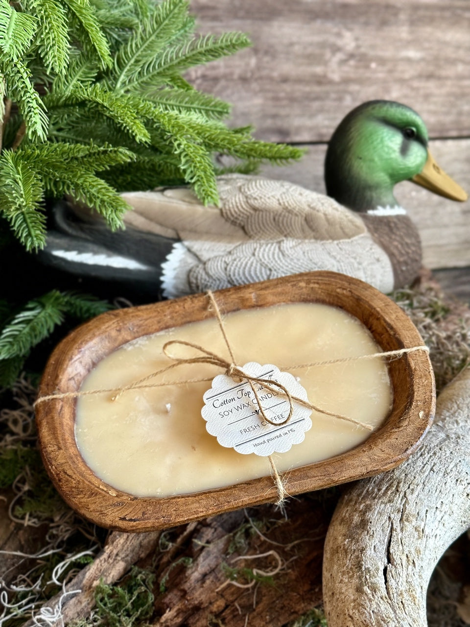 Cotton Top Dough Bowl Candles