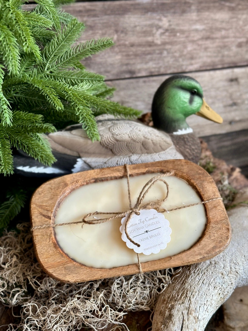 Cotton Top Dough Bowl Candles