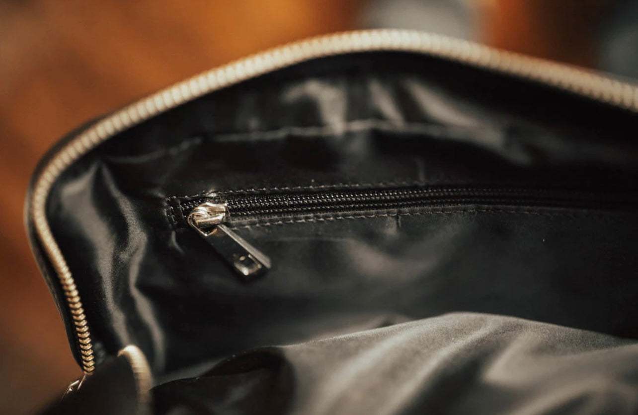 Buffalo Leather Dopp - LG - Black