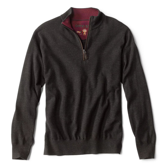 Merino Wool Quarter-Zip Sweater 2.0 28RZ CHRCL