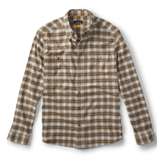 Flat Creek Tech Flannel Shirt HAZELNUT/AQUA HZ/AQ