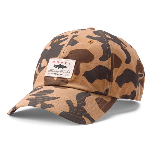 Vintage Waxed Cotton Ball Cap- Camo