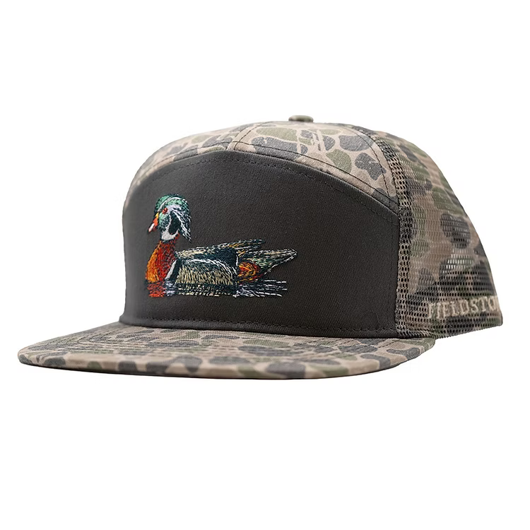 Youth 7 Panel Backwoods Camo Wood Duck Hat (RH-224Y)