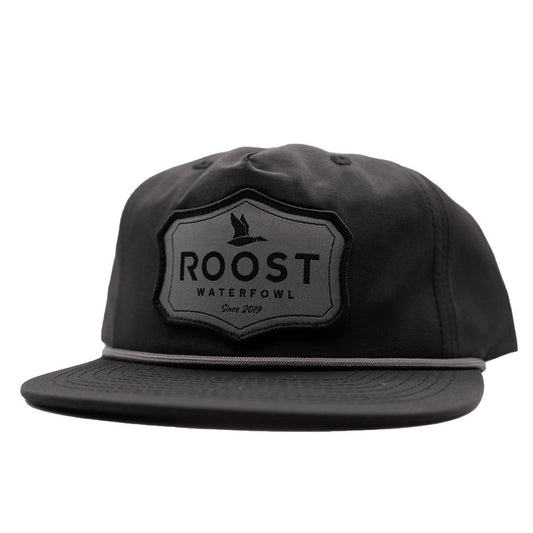 Roost Black W/ Grey Patch Rope Hat (RH-R-145)