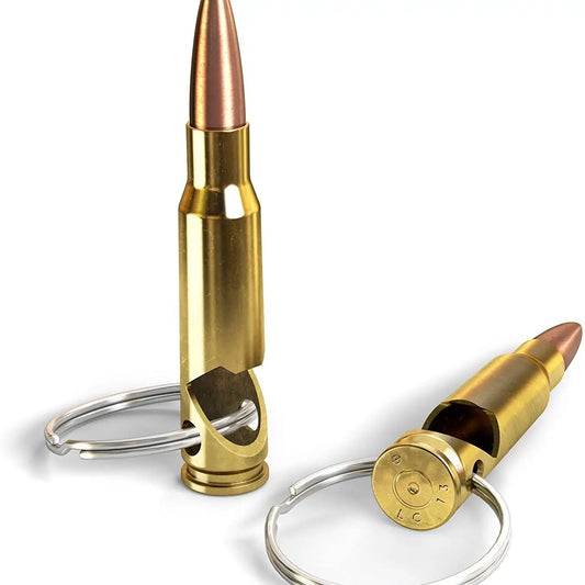 308/7.62 Real Bullet Keychain Bottle Opener - Made in USA 308 key chain