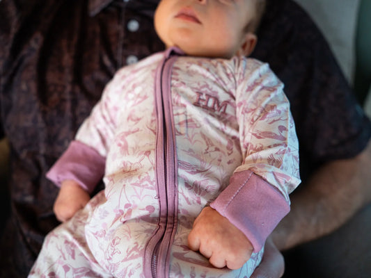 Bamboo Baby Sleeper - The Duck Club Pink