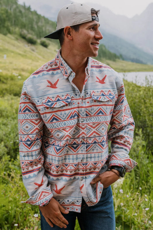 Flying Duck Aztec - Long Sleeve Twill