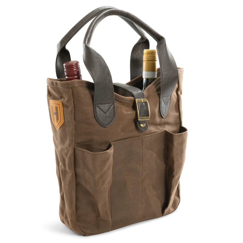 Waxed Wine Tote