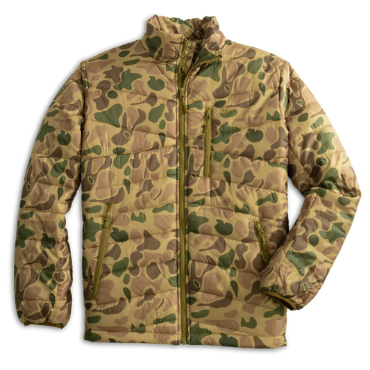 Open Country Down Jacket: Heybo Traditions Camo 9406