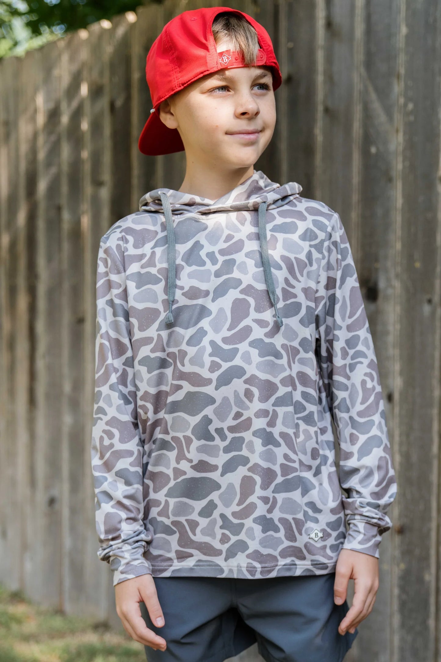 BURLEBO Youth Performance Hoodie - Classic Deer Camo