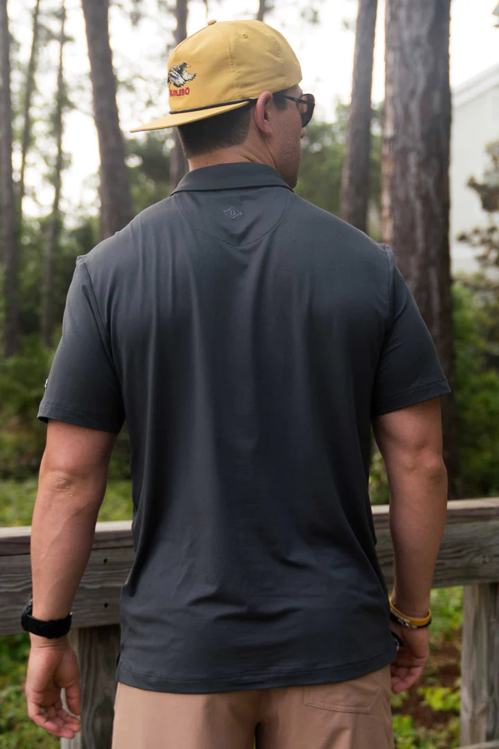 BURLEBO Performance Polo - Gun Metal Grey