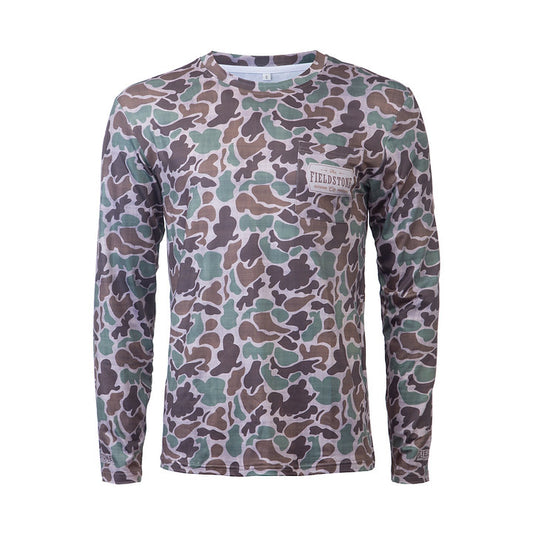 Fieldstone Dry-fit Pocketed L/S Camo Tee