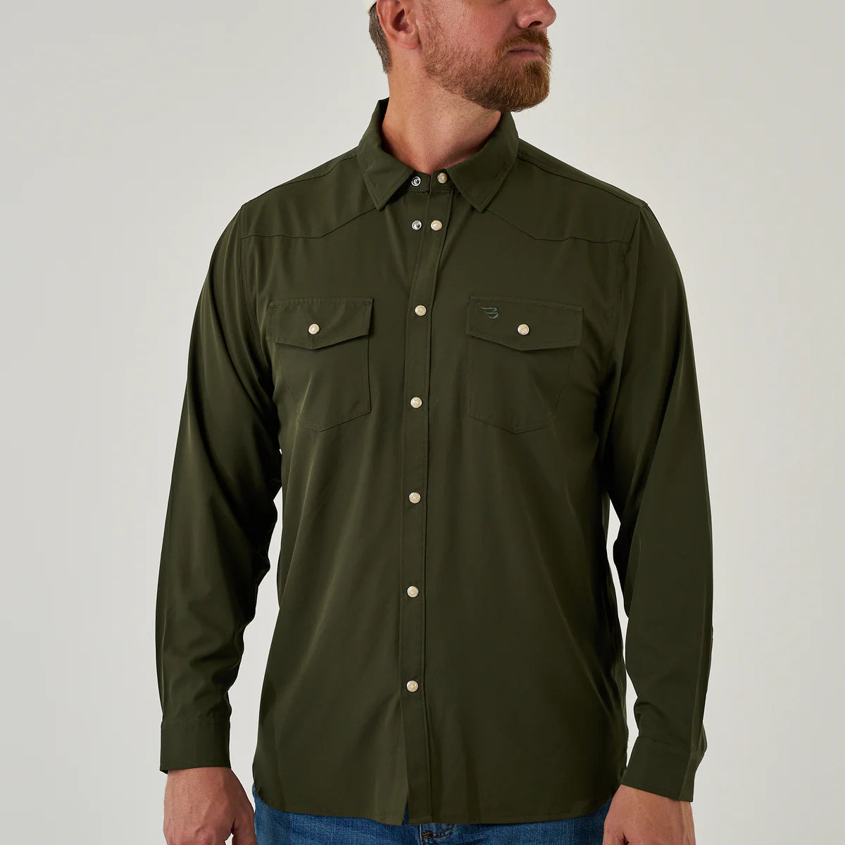 Long Sleeve - Performance Western Shirt - Mallard Green LSPWS-MG