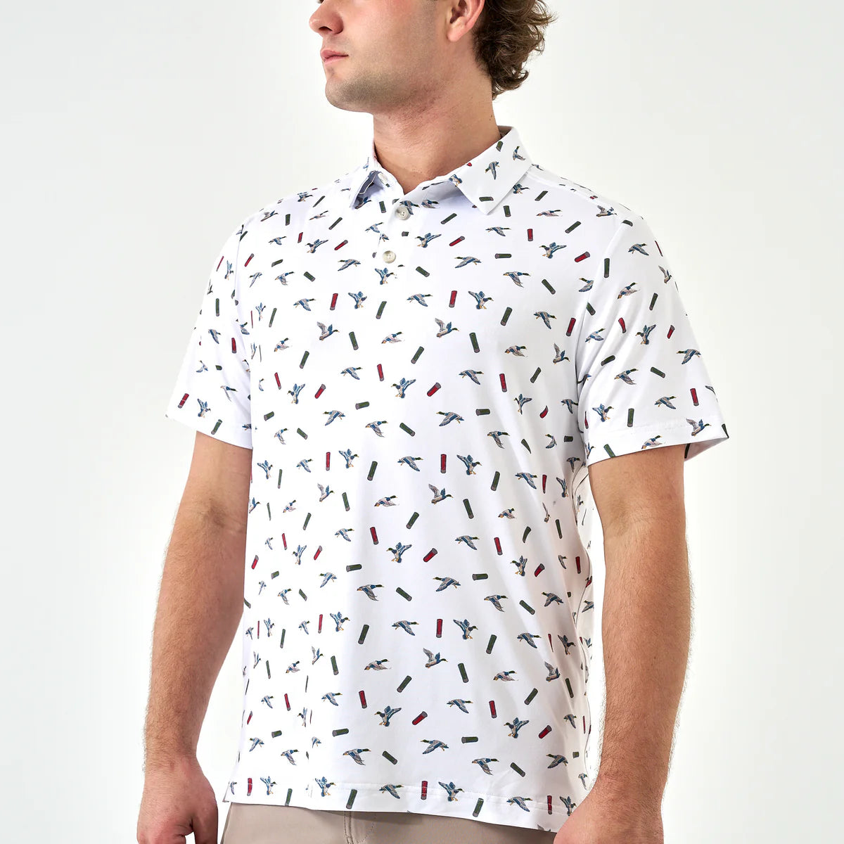 Performance Polo - Ducks And Shells - White PP-DKSH-W