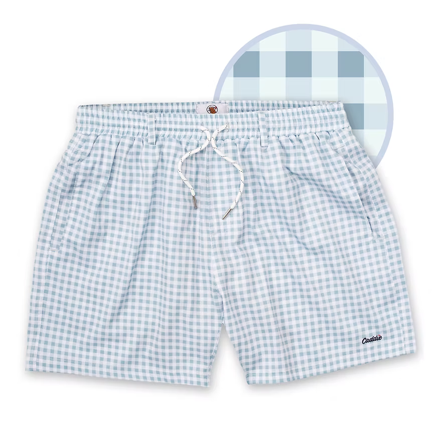 RC-188Y Gingham Swim Trunks