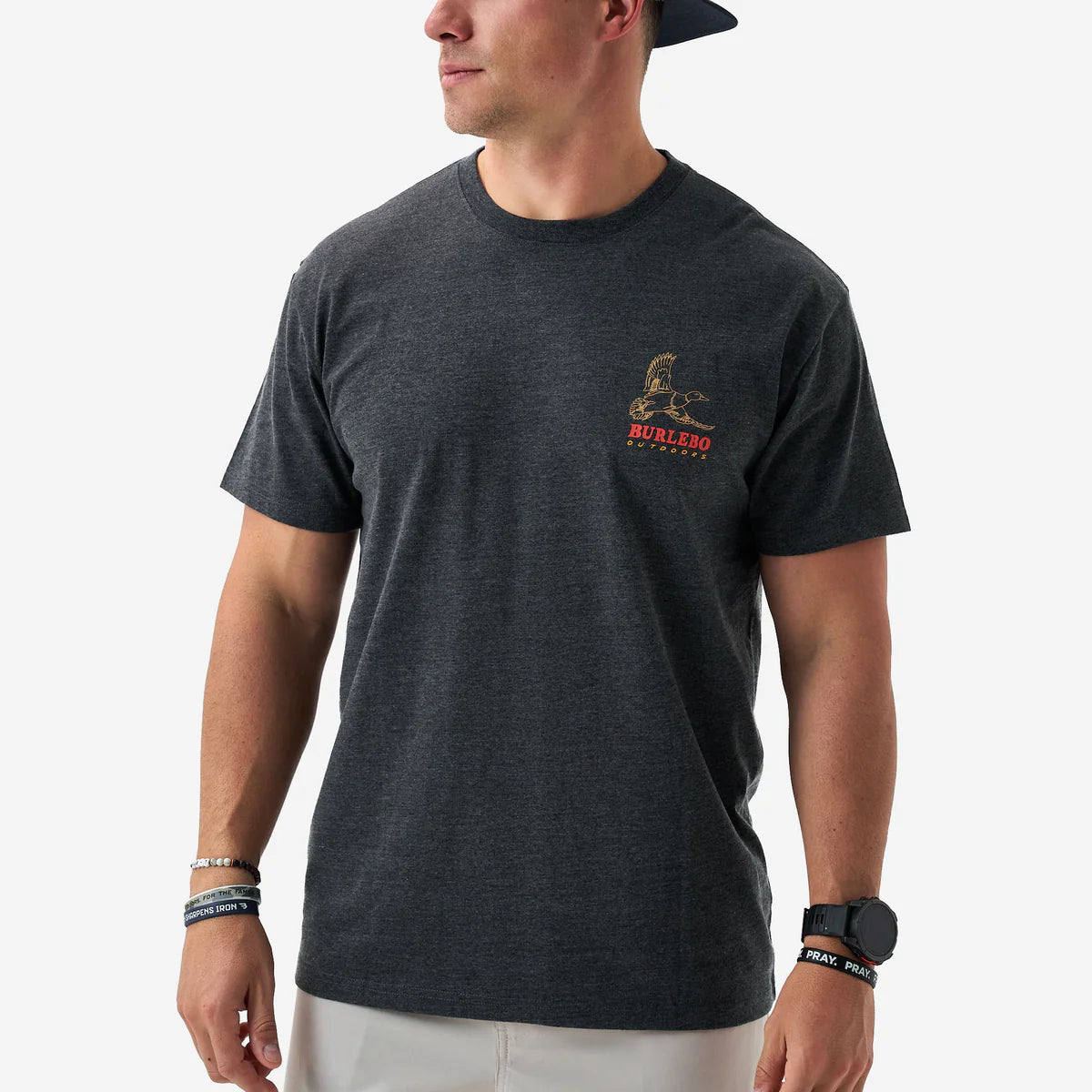 Short Sleeve Tee - Duck Wild - Heather Black SST DKW BLK