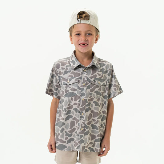 Youth - Performance Western Shirt - Classic Deer Camo Y-PWS-CDC