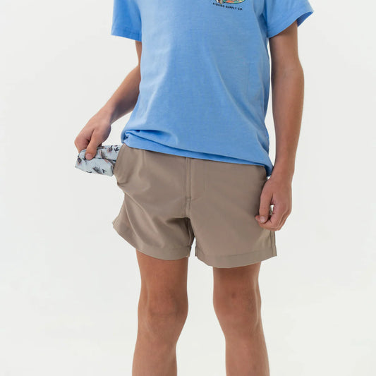Youth Everyday Short - Cobblestone Khaki - Duck Hunt Pocket Y-ES-CK-DKH