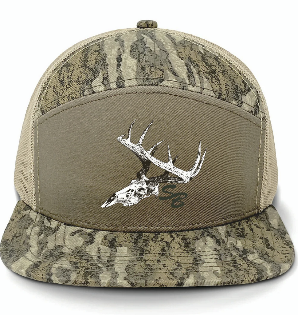 Vintage Skull Hat New Bottomland 7 panel