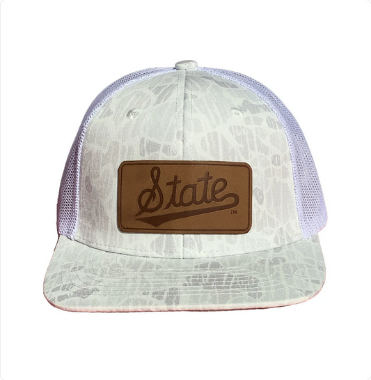 Msu Camo State Script Leather Patch 6P
