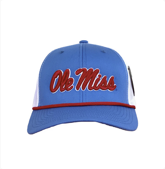 Ole Miss Script 3D 6 Panel Rope 042