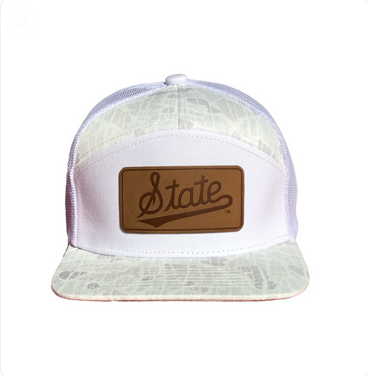 Msu Camo State Script Leather Patch 7P 011