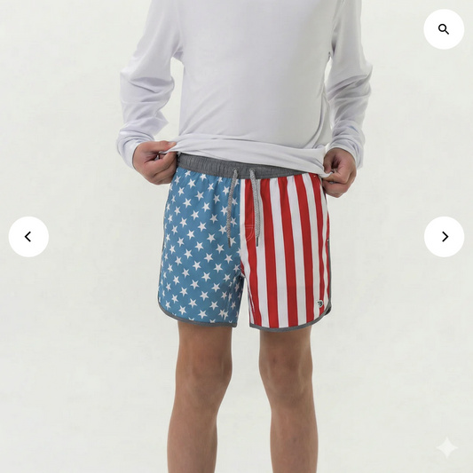 Youth Swim Trunk - Throwback USA Y-ST-TBUSA