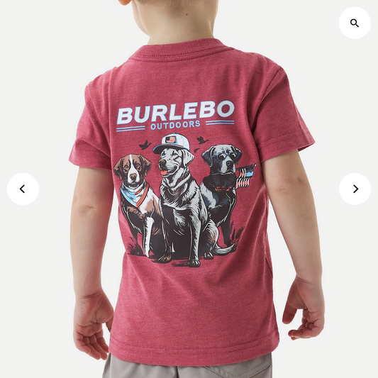 Youth Short Sleeve Tee - American Dogs - Heather Crimson Y-SST-AMDG-HC