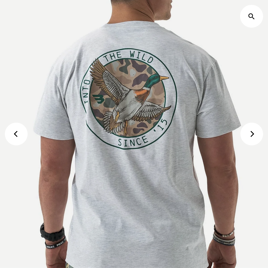 Short Sleeve Tee - Camo Mallard Duck - Ash Grey SST-CMD-AG