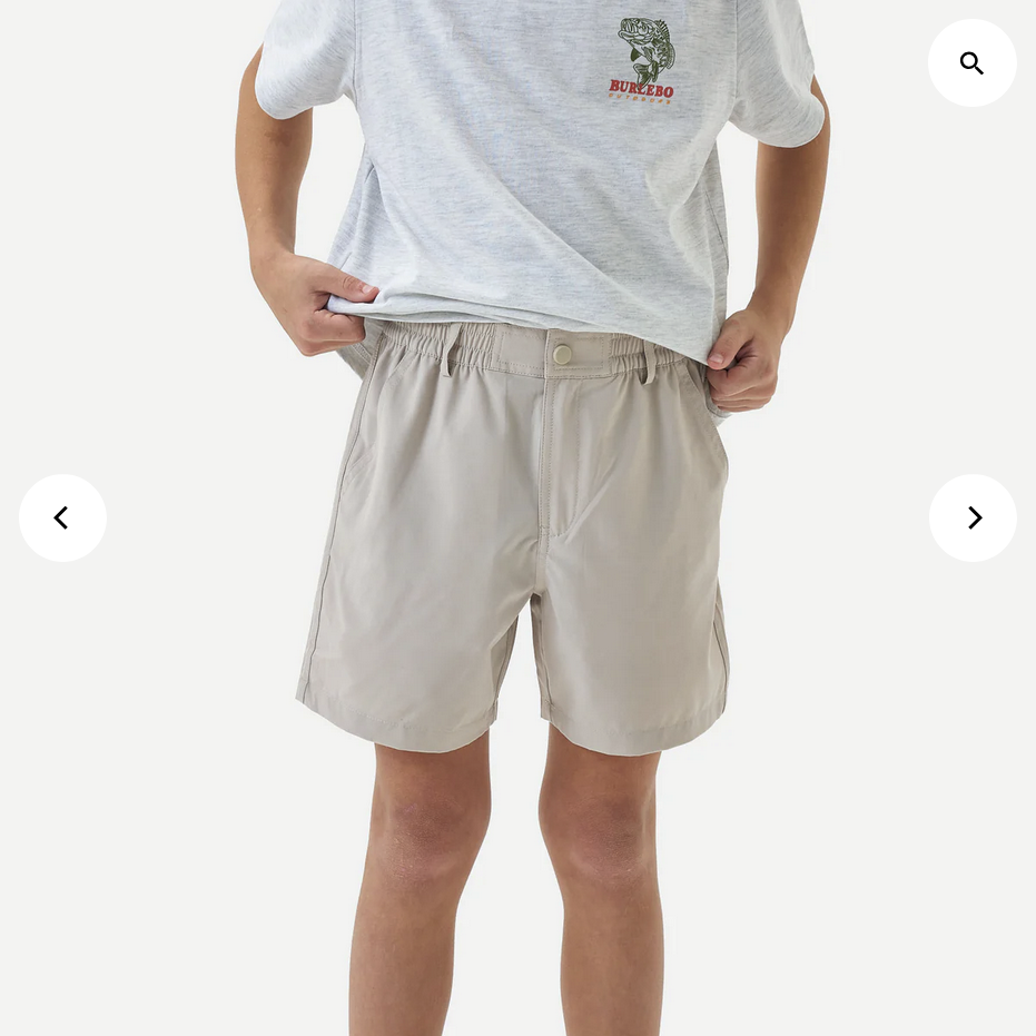 Youth Everyday Short - Light Khaki - Old Glory Pocket Y-ES-LK-OLDG