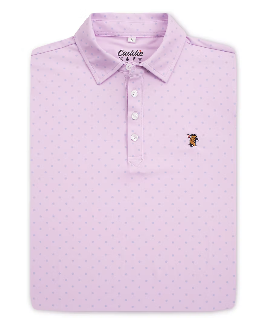 Caddie Pink Lotus Performance Polo (C-129)