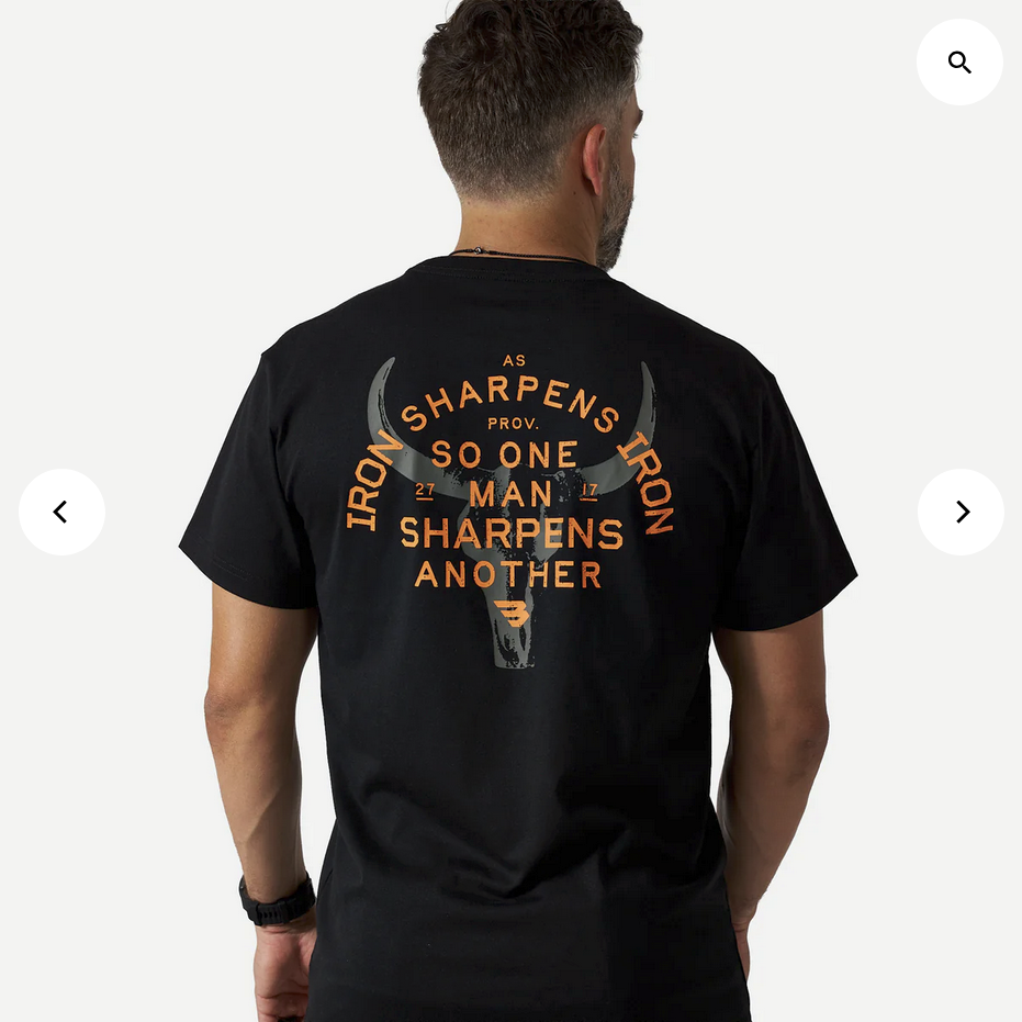 SST-PROVB-BLK Short Sleeve Tee - Proverbs 27:17 - Black