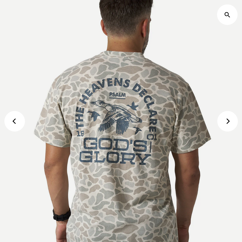VWT-GODG-CDC Vintage Washed Tee - God's Glory - Classic Deer Camo